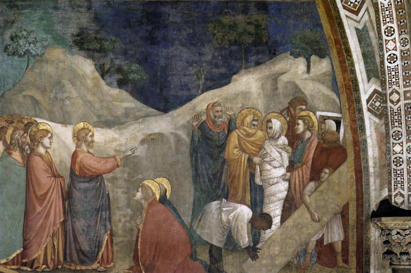 Unknown Life of Mary Magdalene Raising of Lazarus By Giotto di Bondone